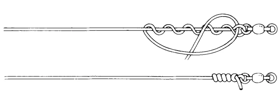 Improved clinch knot step by step
